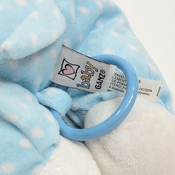 Ganz Baby Musical Pull Down Plush Ellison Blue Plush Toy 10" - Picture 6 of 9